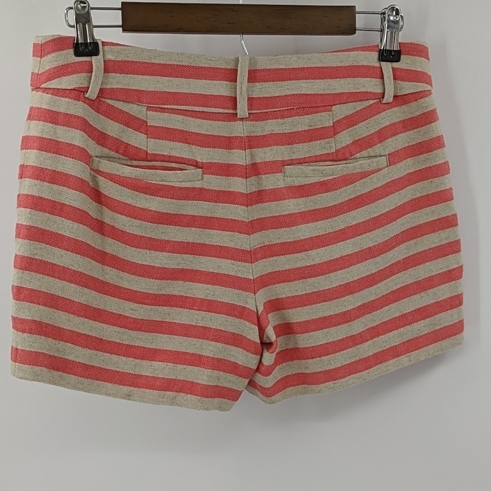 LOFT Riviera Striped Linen Blend Shorts - Picture 2 of 6